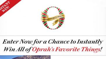 Oprah's Favorite Things 2018 Instant Win Sweepstakes