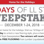 Lumber Liquidators 12 Days of LL Style Sweepstakes