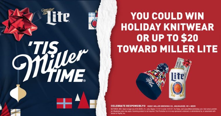 Miller Lite Holiday Sweepstakes 2021