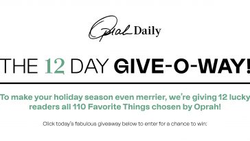 Oprah 12 Days of Christmas 2021 Giveaway