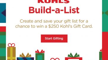 Kohl's Build A List Sweepstakes 2022