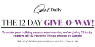 Oprah 12 Days of Christmas 2023 Giveaway