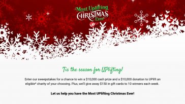 UPtv Most Uplifting Christmas Ever Sweepstakes 2022